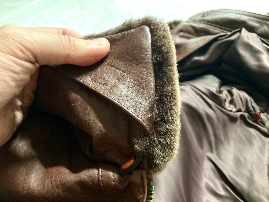 90s 벤츄라 양가죽 구스 내피 레더 자켓 100 L 상품이미지9