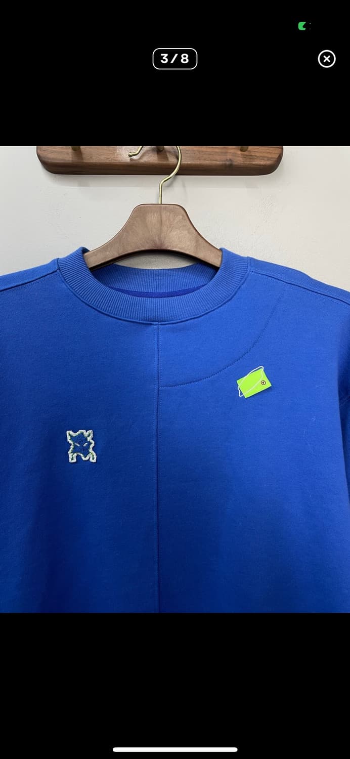 아더에러 블루 패치 맨투맨 A3510 상품이미지3