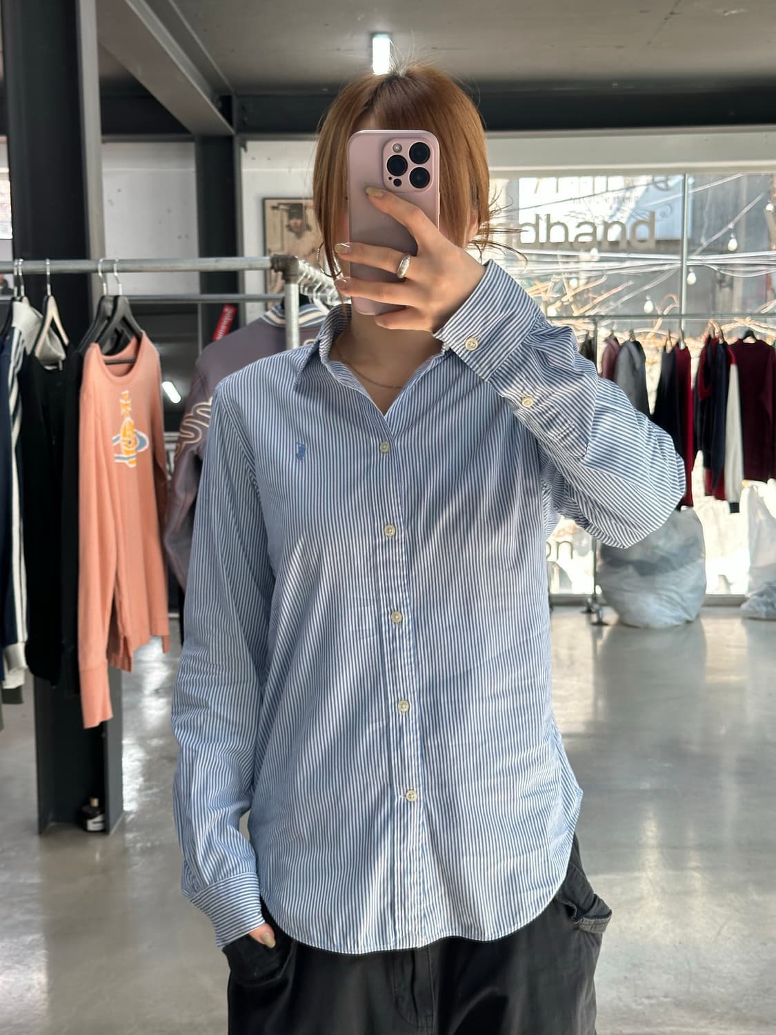 폴로랄프로렌 큐알텍 클래식핏 스트라이프 셔츠 상품이미지1