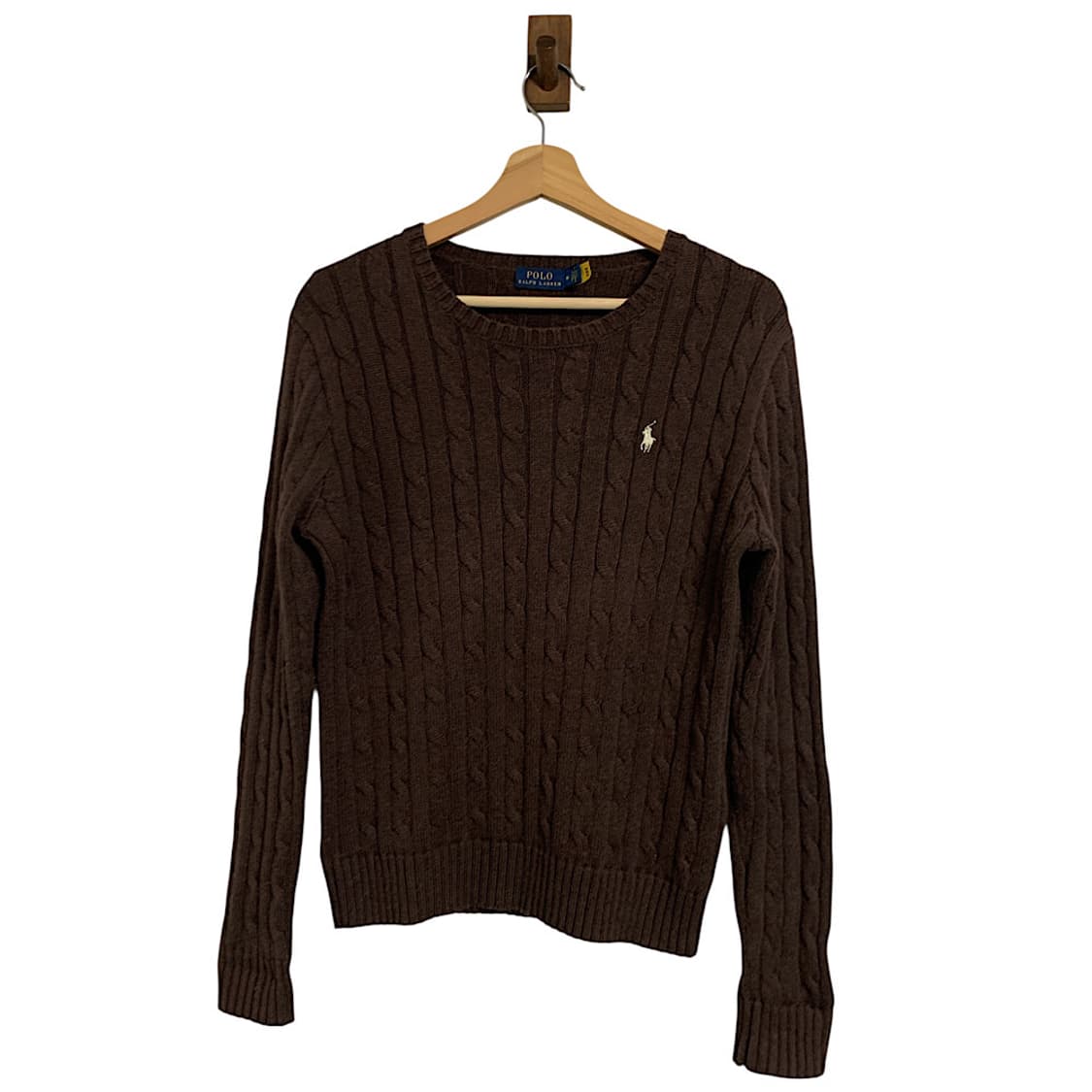 폴로 랄프로렌 브라운 코튼 케이블 니트 M 상품이미지1