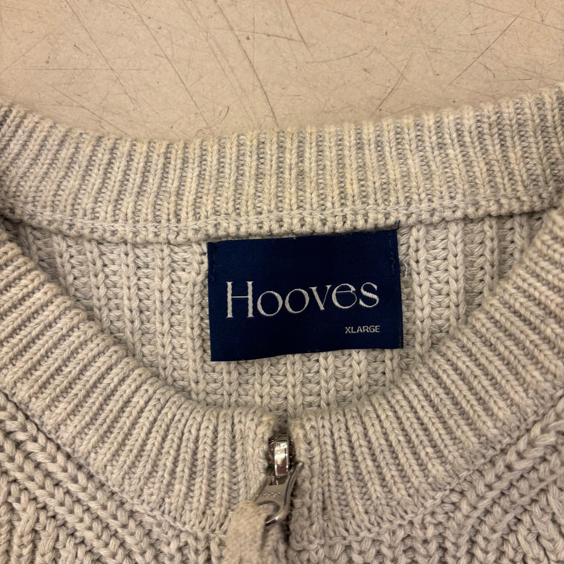 후브스 골지 니트 집업 상품이미지3