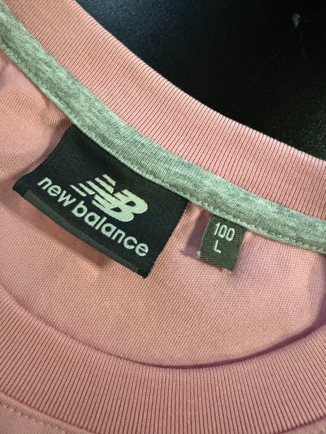 정품 뉴발란스 스펠로고 반팔 티셔츠 핑크 M ~ L 상품이미지3