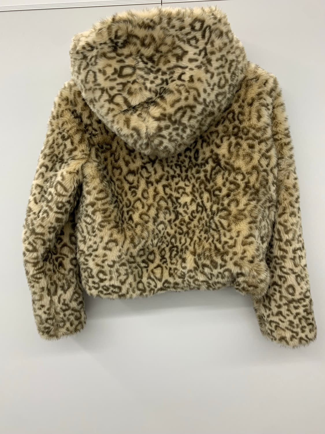 레오파드 퍼 후드집업 상품이미지6