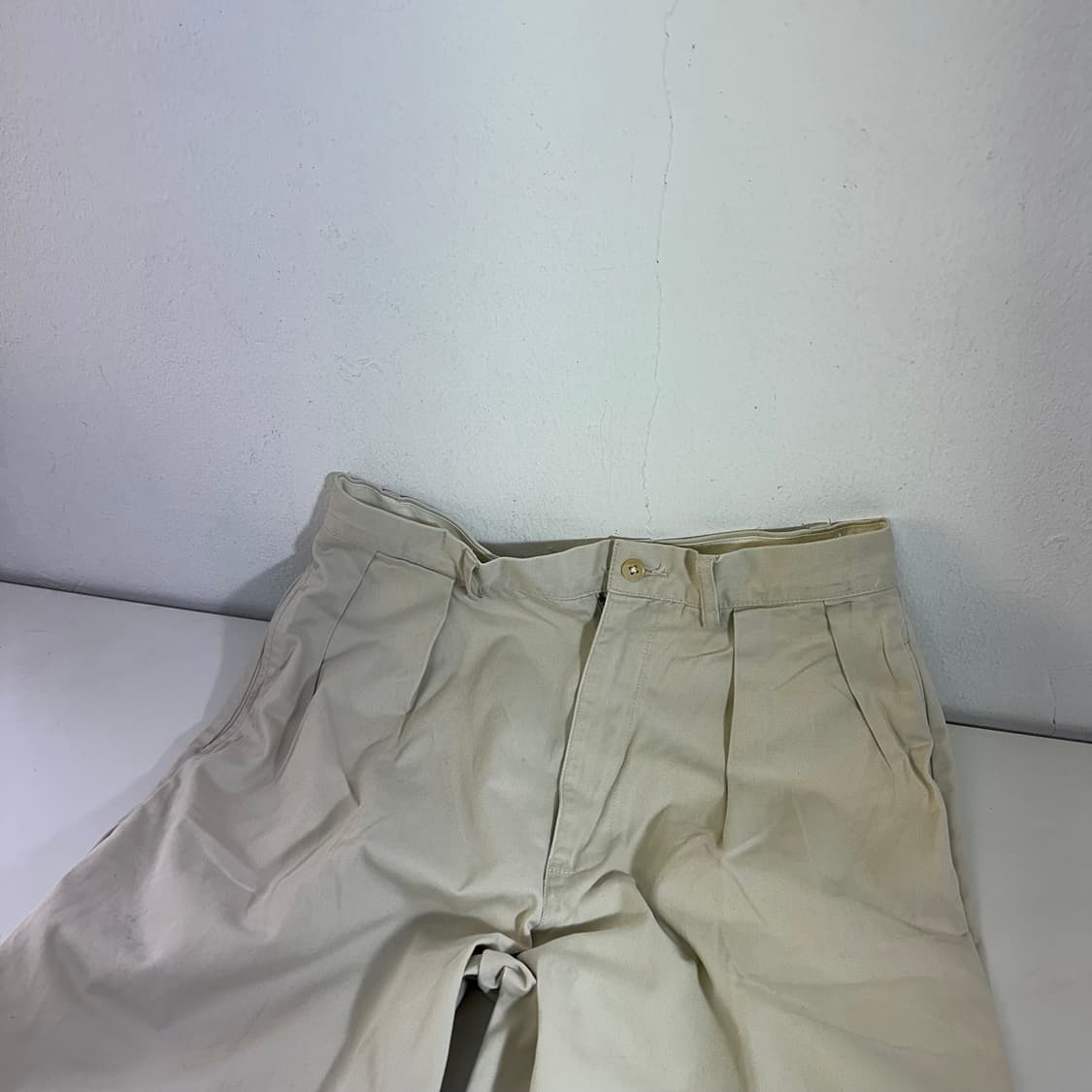 XL 32-33 폴로랄프로렌 라이트베이지 테이퍼드핏 투턱 치노팬츠 상품이미지4