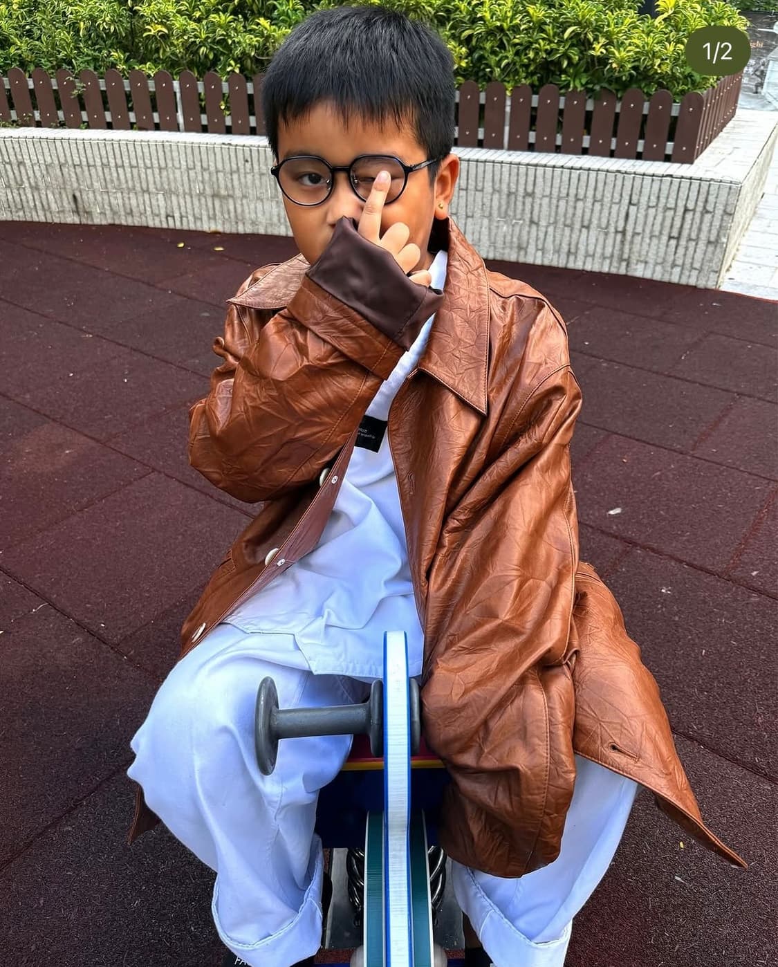 fadingmarket Crinkle Leather Jacket M 상품이미지2