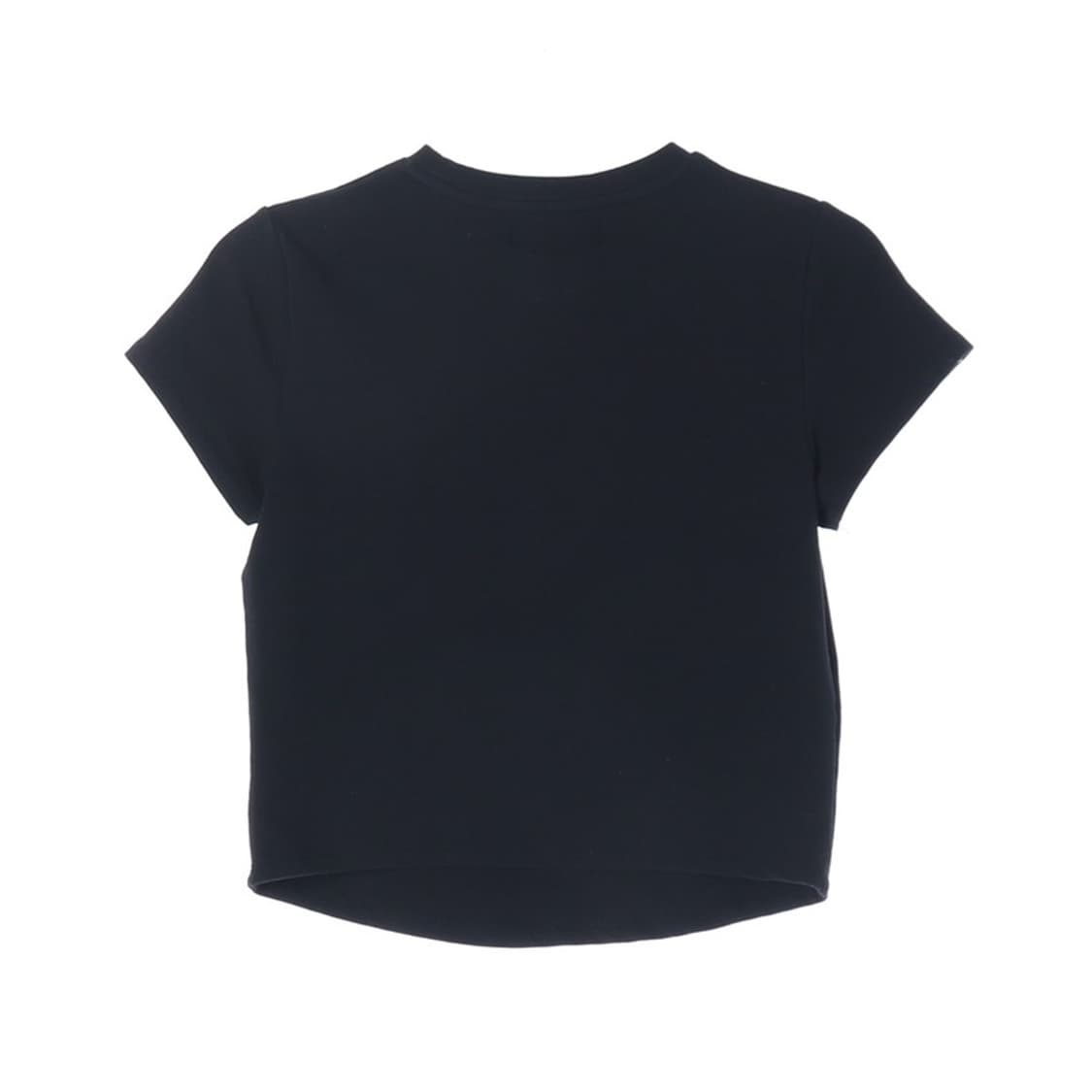 YOUHEE 빅 로고 슬림 크롭 티셔츠 BLACK 상품이미지2