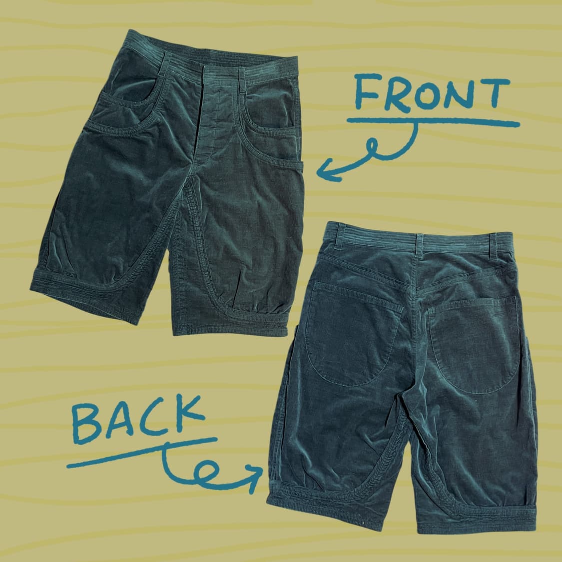 츠모리 치사토 카키브라운 코듀로이 벌룬 팬츠 상품이미지2