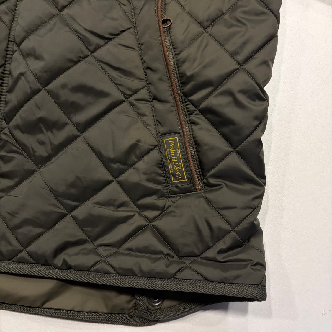 [M] 폴로 랄프로렌 퀼팅 자켓 카키 C410 상품이미지7