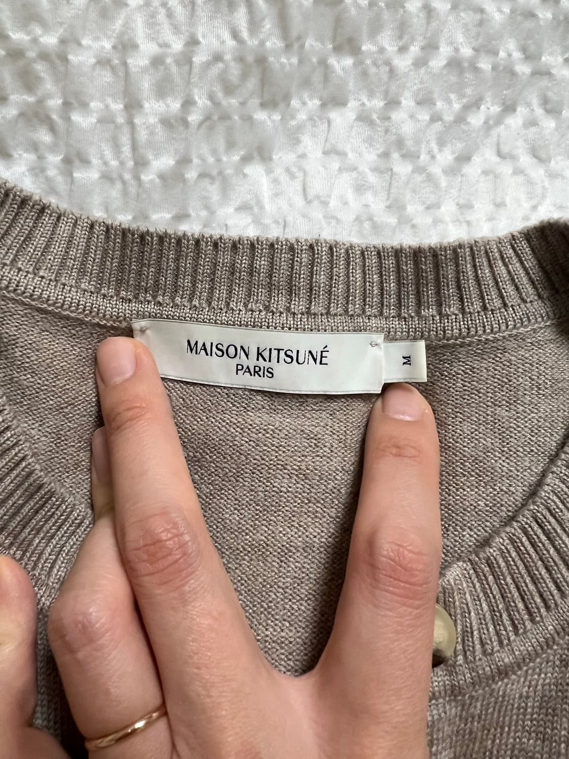 메종키츠네 더블폭스 가디건 M 상품이미지3