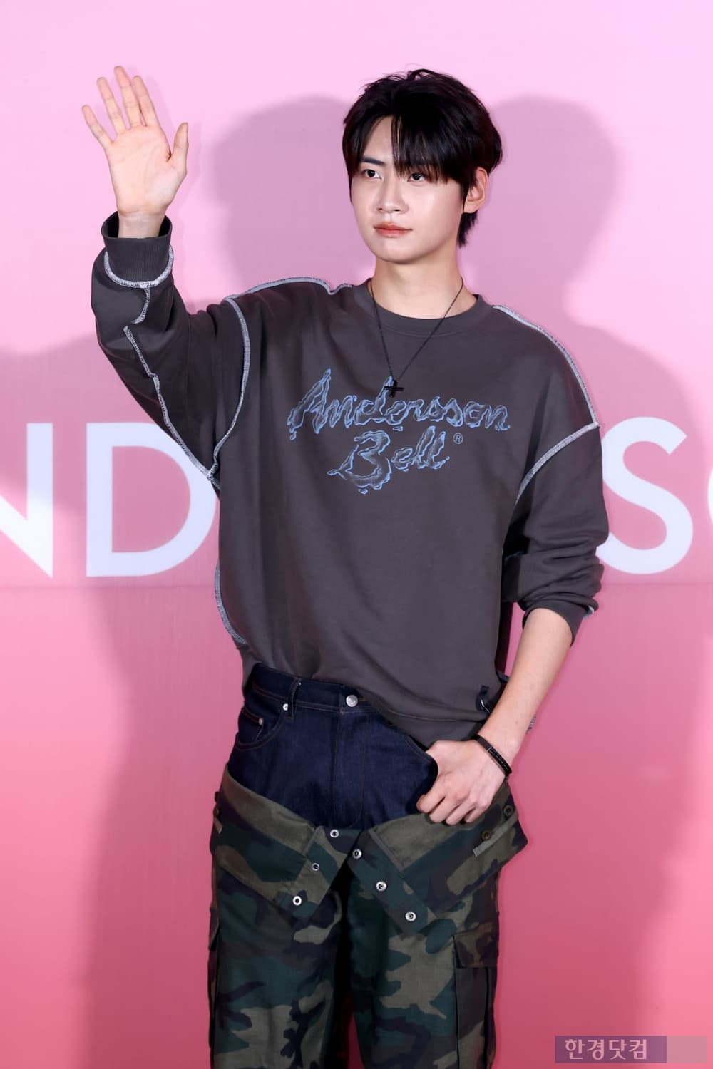 앤더슨벨 초회판 카모플라쥬 더블 웨이스트 워크 와이드 레그 진 34 상품이미지6