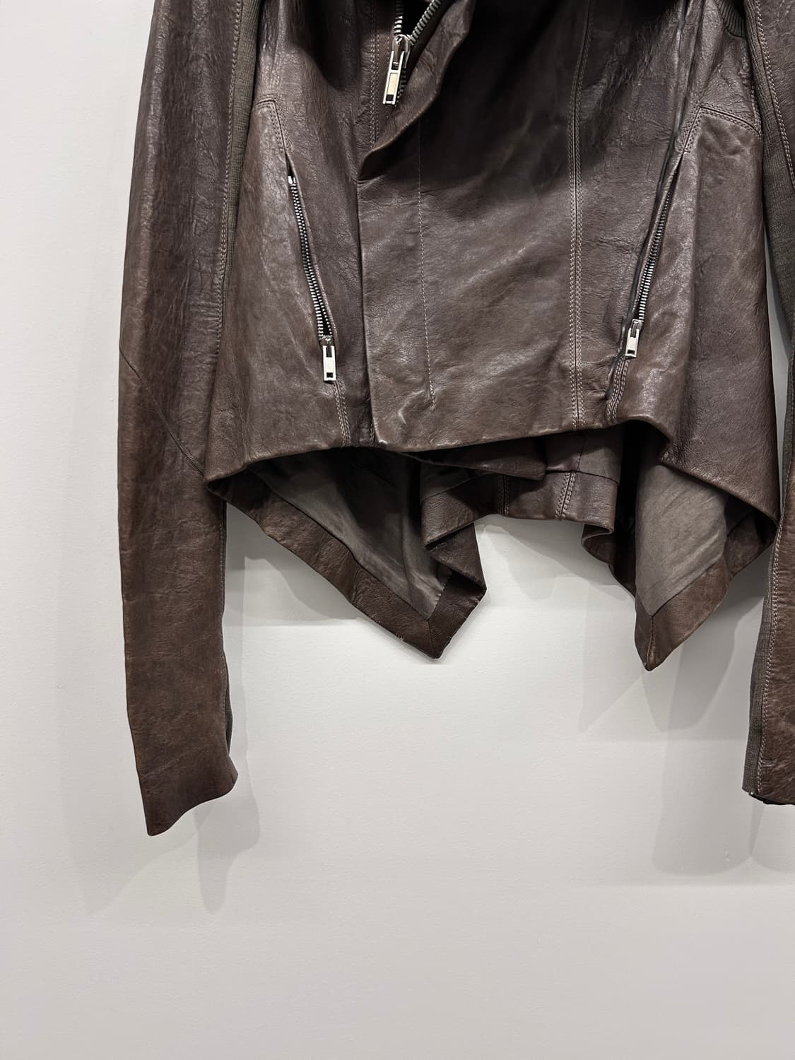 릭오웬스 하이넥 램스킨 자켓 상품이미지4