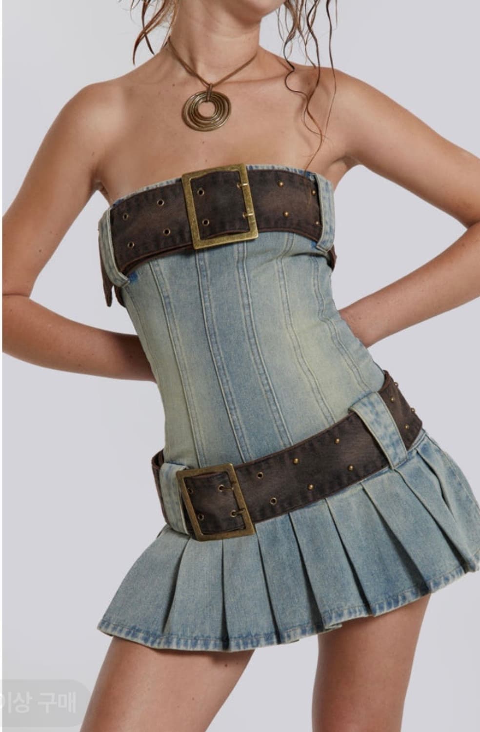 Jaded london 제이디드런던 첼시 데님 미니 드레스 상품이미지1