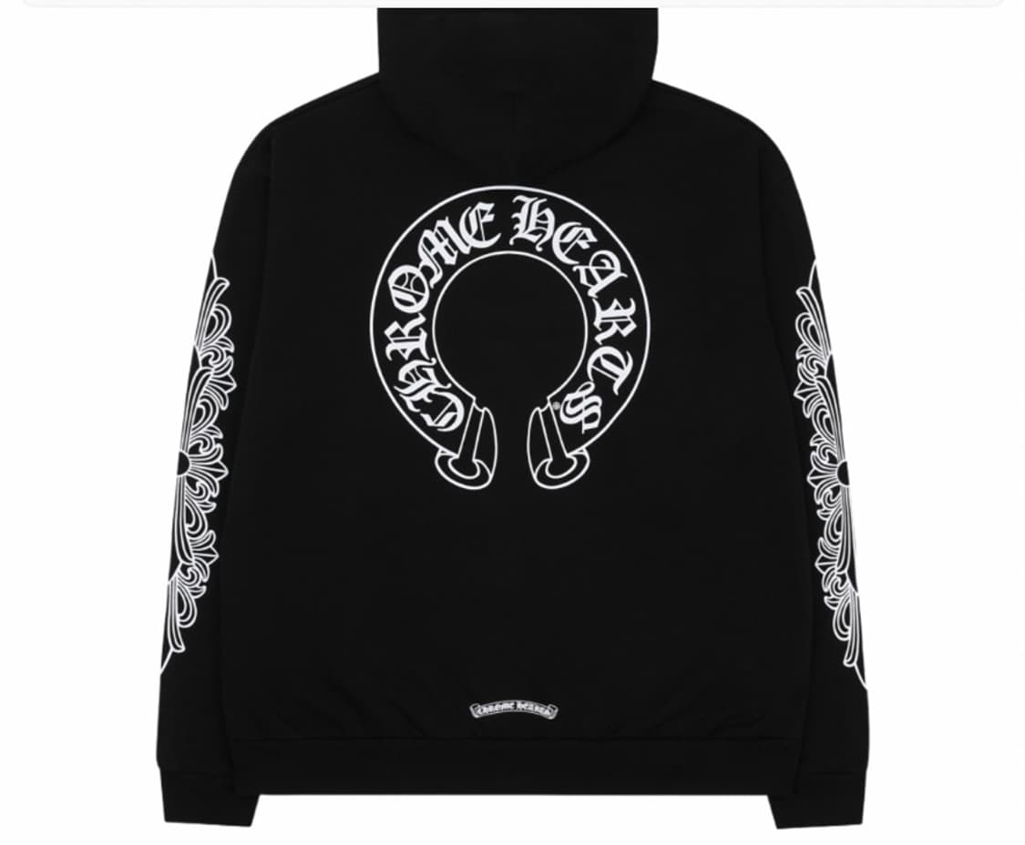 크롬하츠 홀스슈 플로랄 헤비웨이트 후드집업 사이즈 XL 상품이미지2