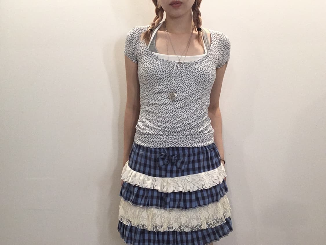 made in Italy floral layered puff t shir 상품이미지5