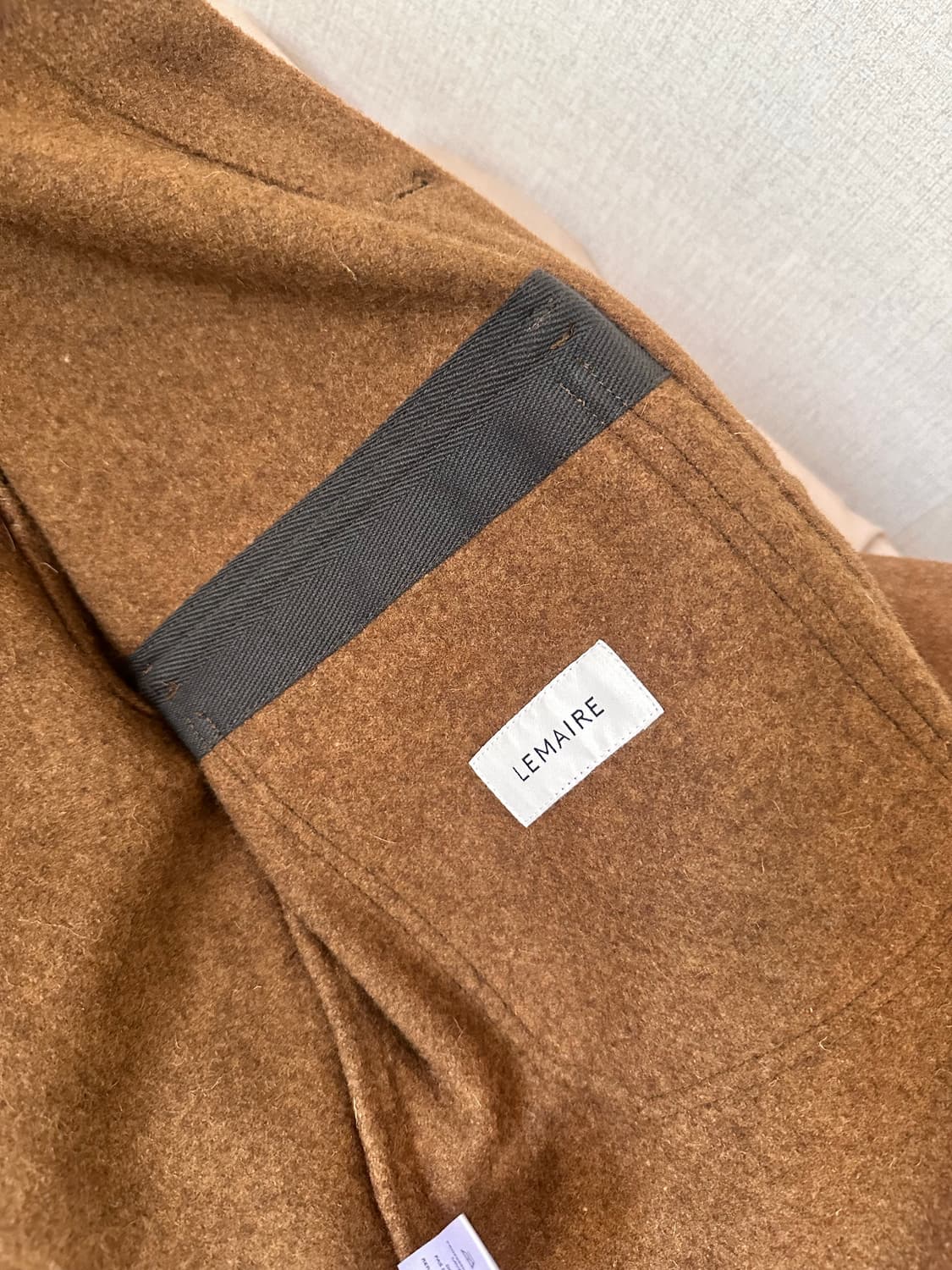 18FW 르메르 펠트 울 블루종 꼬냑 S 상품이미지3