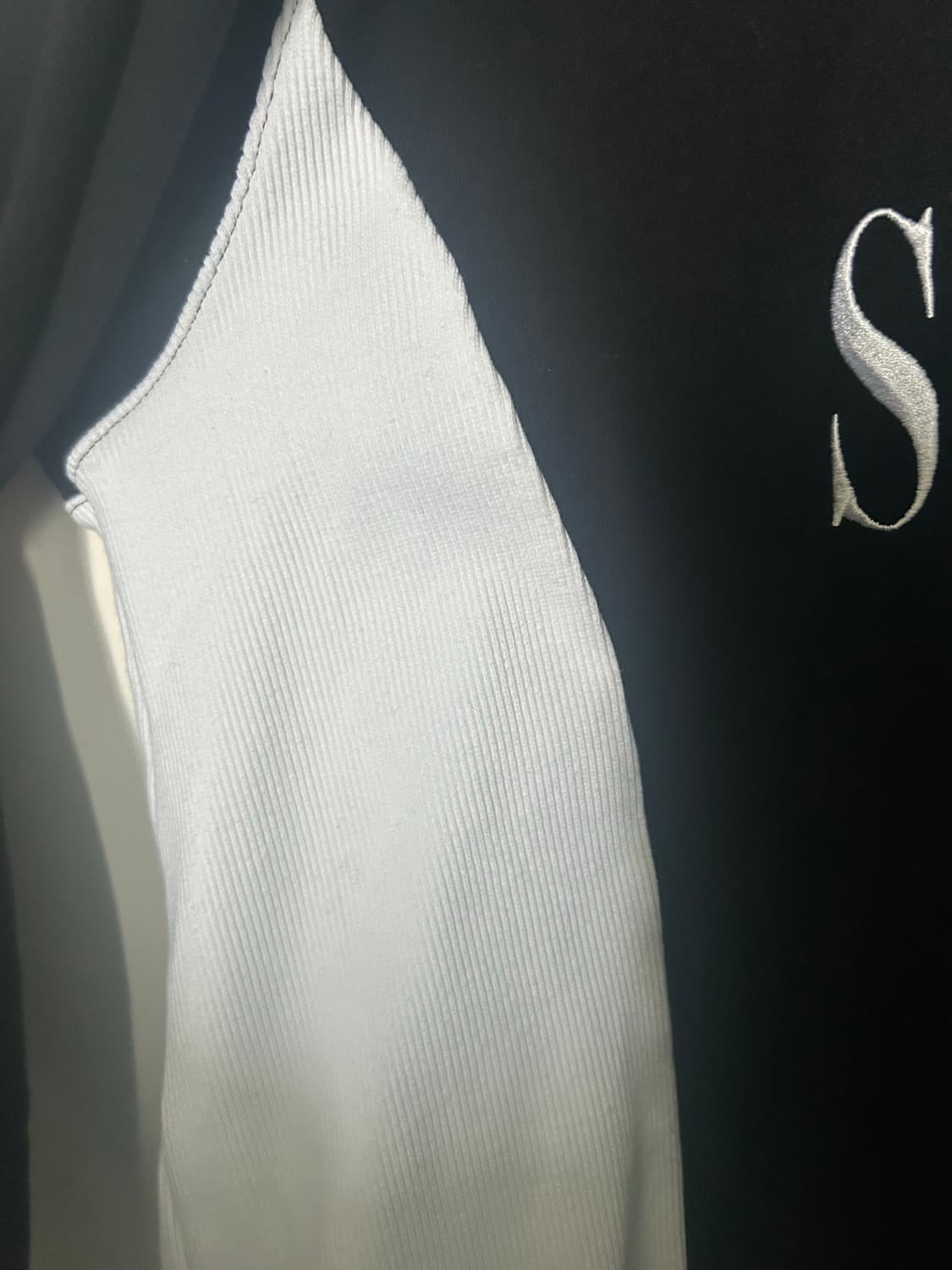 Sports Color Block Sweatshirt Black mtm 상품이미지3