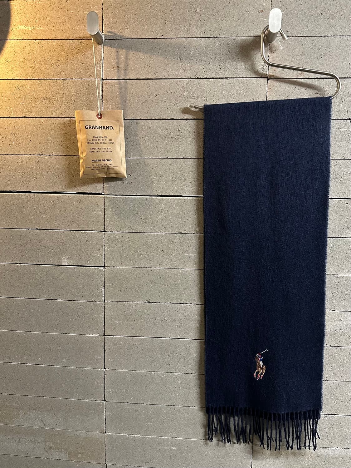 폴로 랄프로렌 네이비 램스울 머플러 상품이미지2