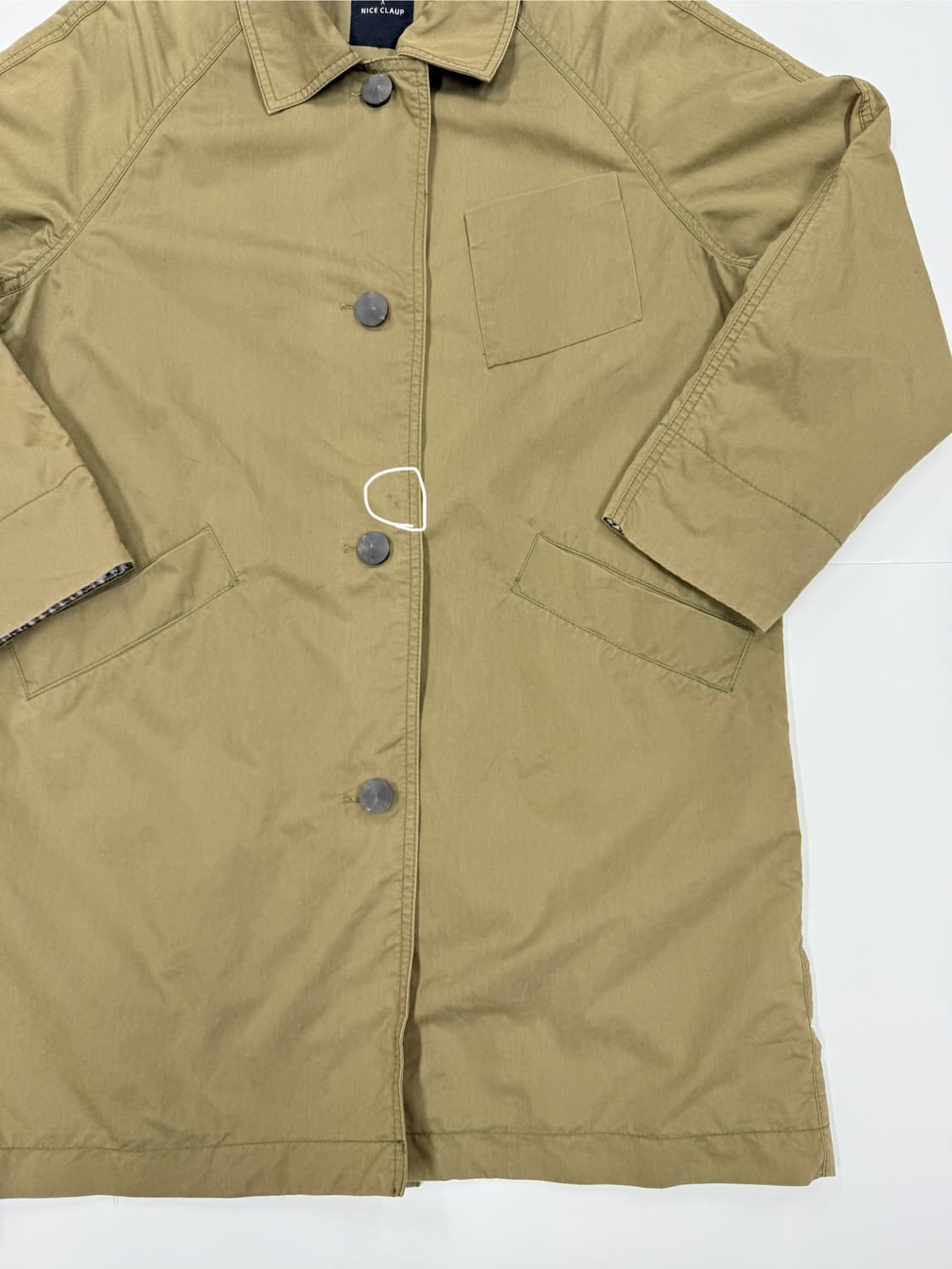 나이스크랍 라이트카키 트렌치코트 상품이미지7