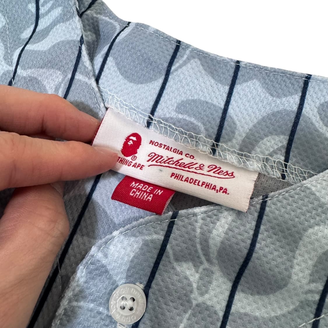 정품 베이프 양키스 미첼앤네스 져지 상품이미지4