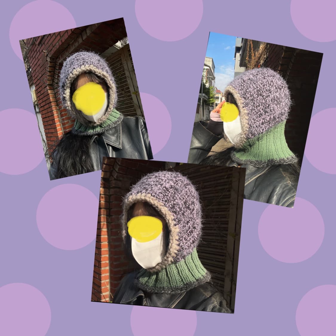 유목민 소녀의 핸드니팅 바라클라바 상품이미지3