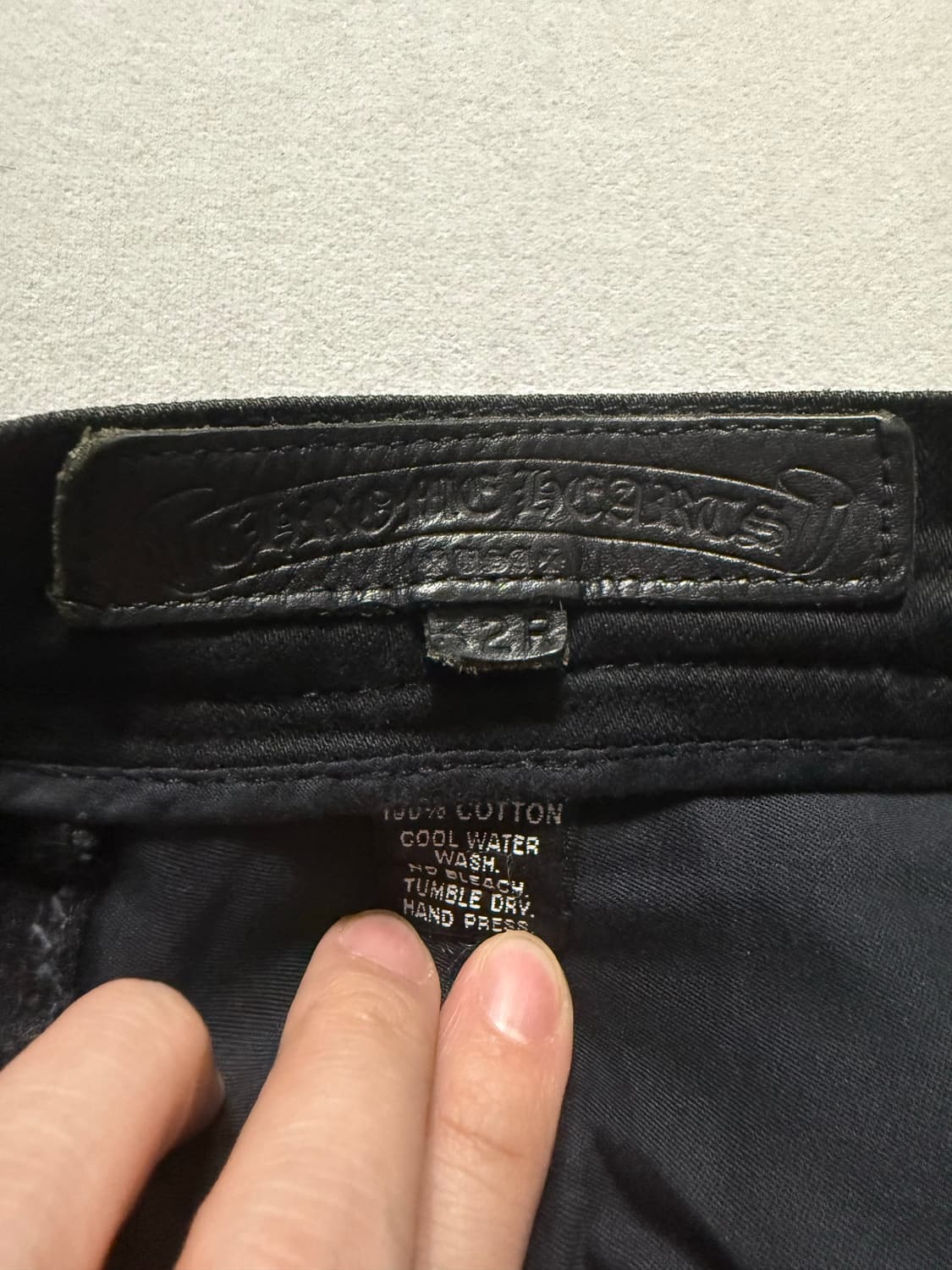 [32] 크롬하츠 플레어 니 블랙 데님팬츠 상품이미지9