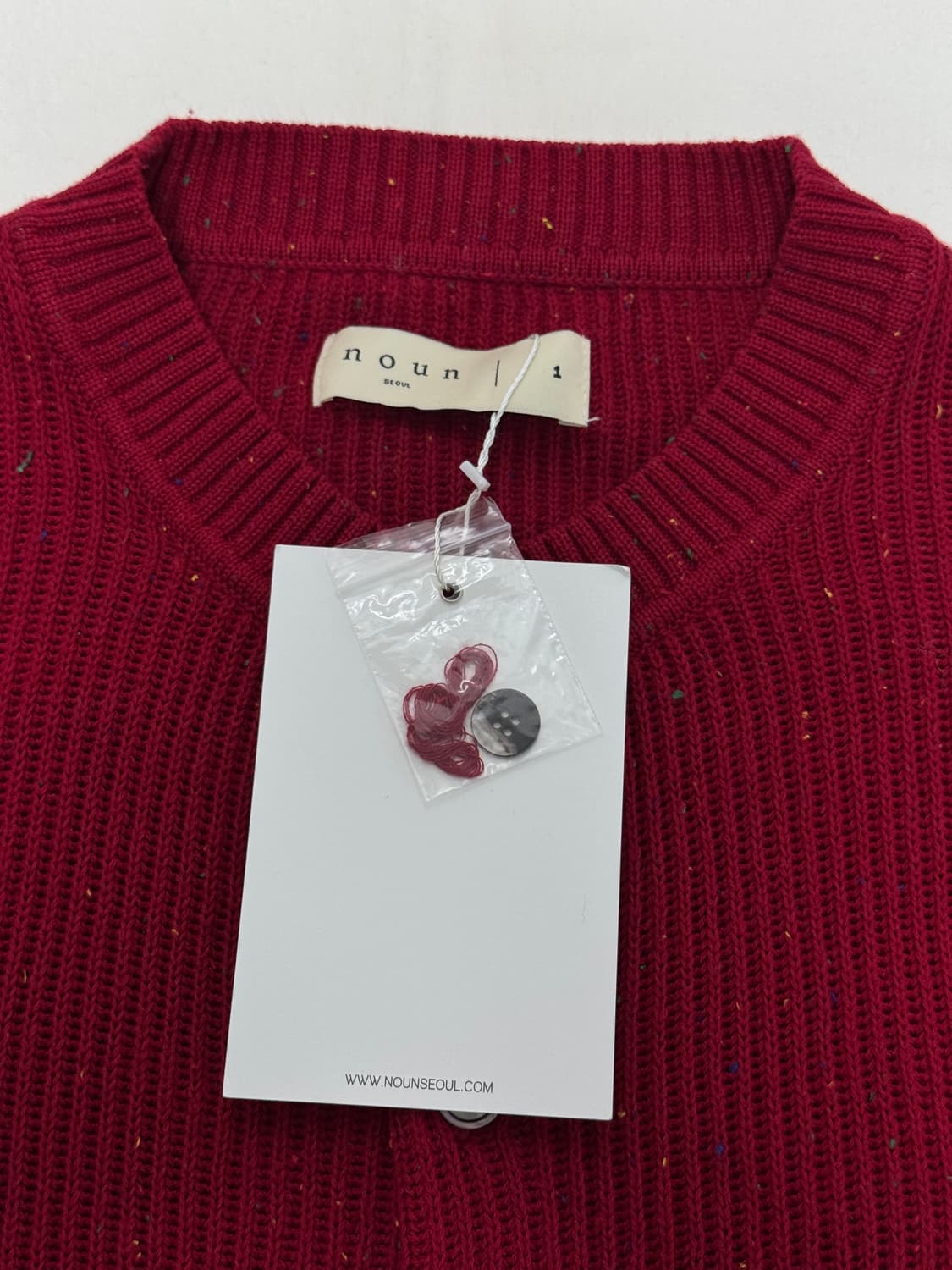 노운 / 네프 얀 크루넥 가디건 (레드) / 1 상품이미지5