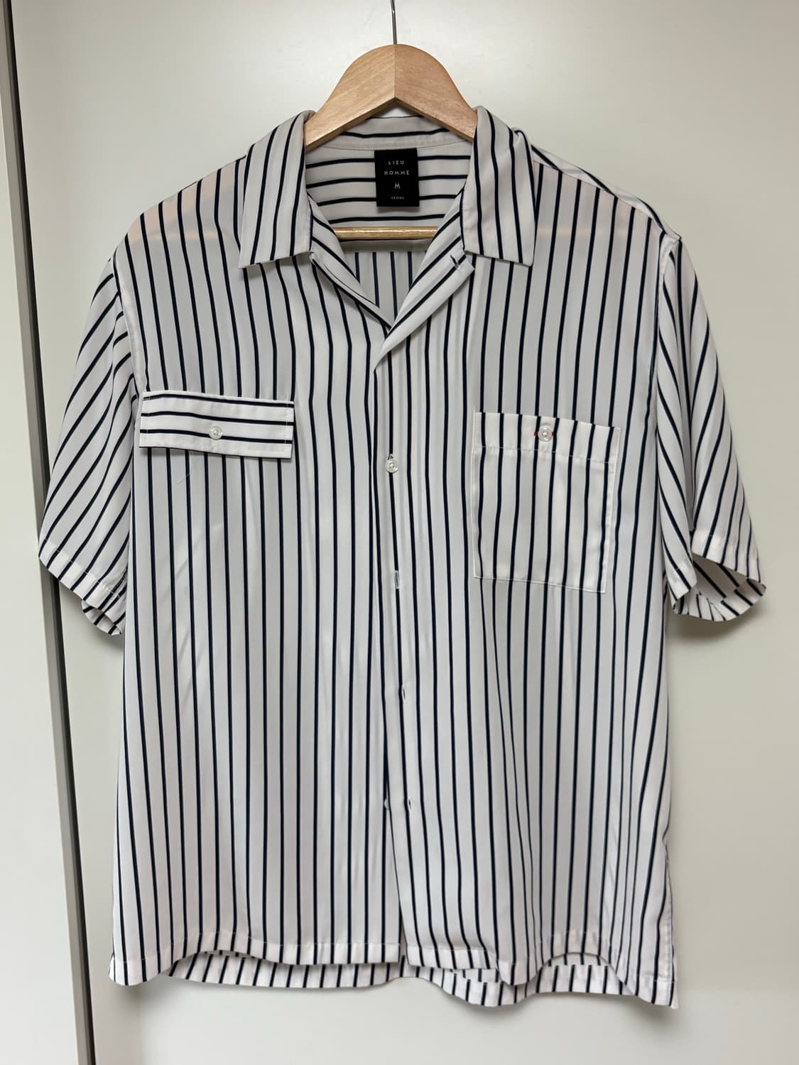 [LIEU HOMME] 스트라이프 반팔셔츠 m 상품이미지2