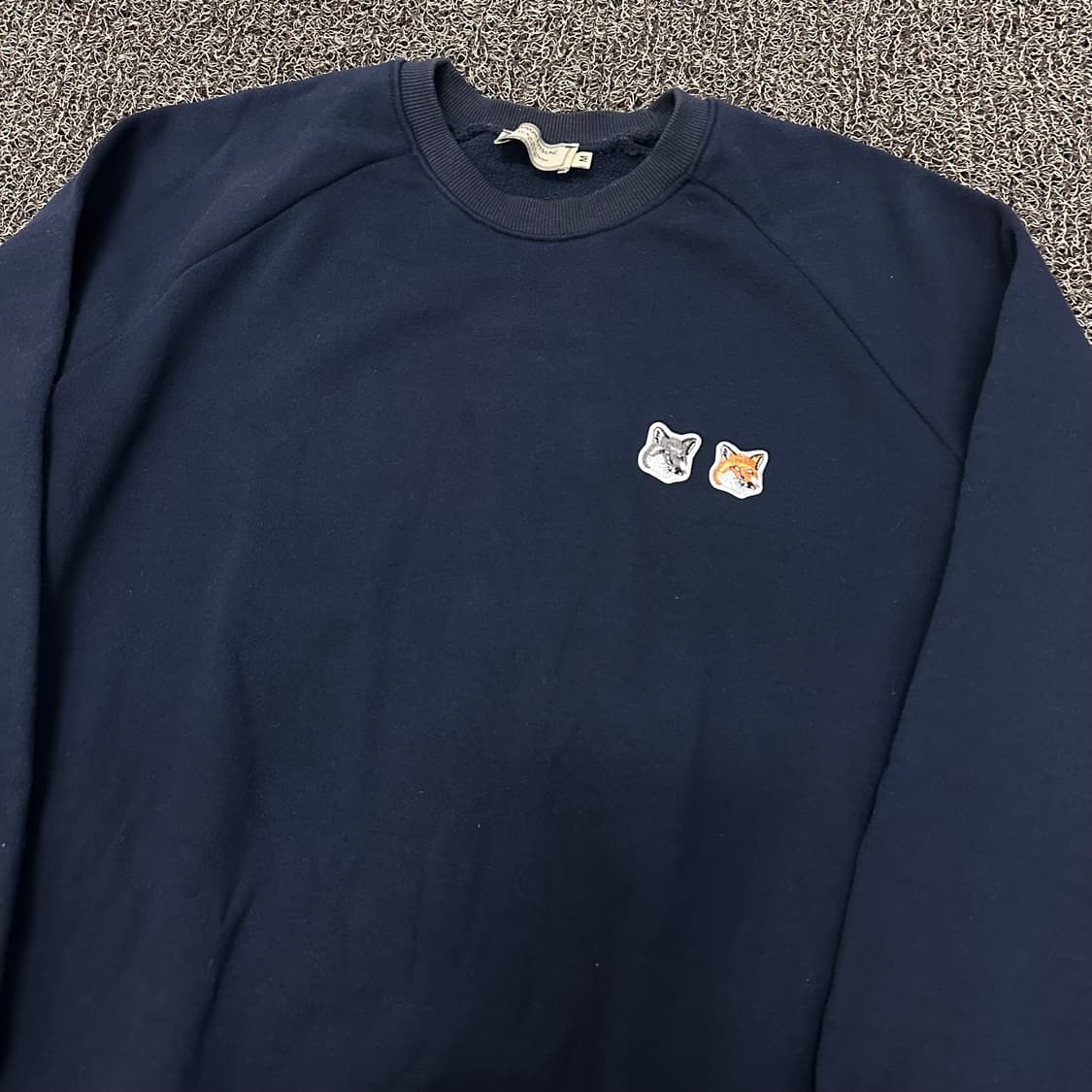 메종키츠네 더블 폭스 패치 네이비 맨투맨 M 상품이미지2