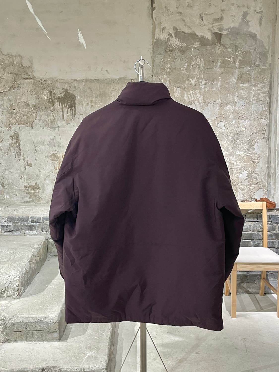 이브 생로랑 뿌르 옴므 버건디 로고 폴리에스텔 푸퍼 자켓 상품이미지6