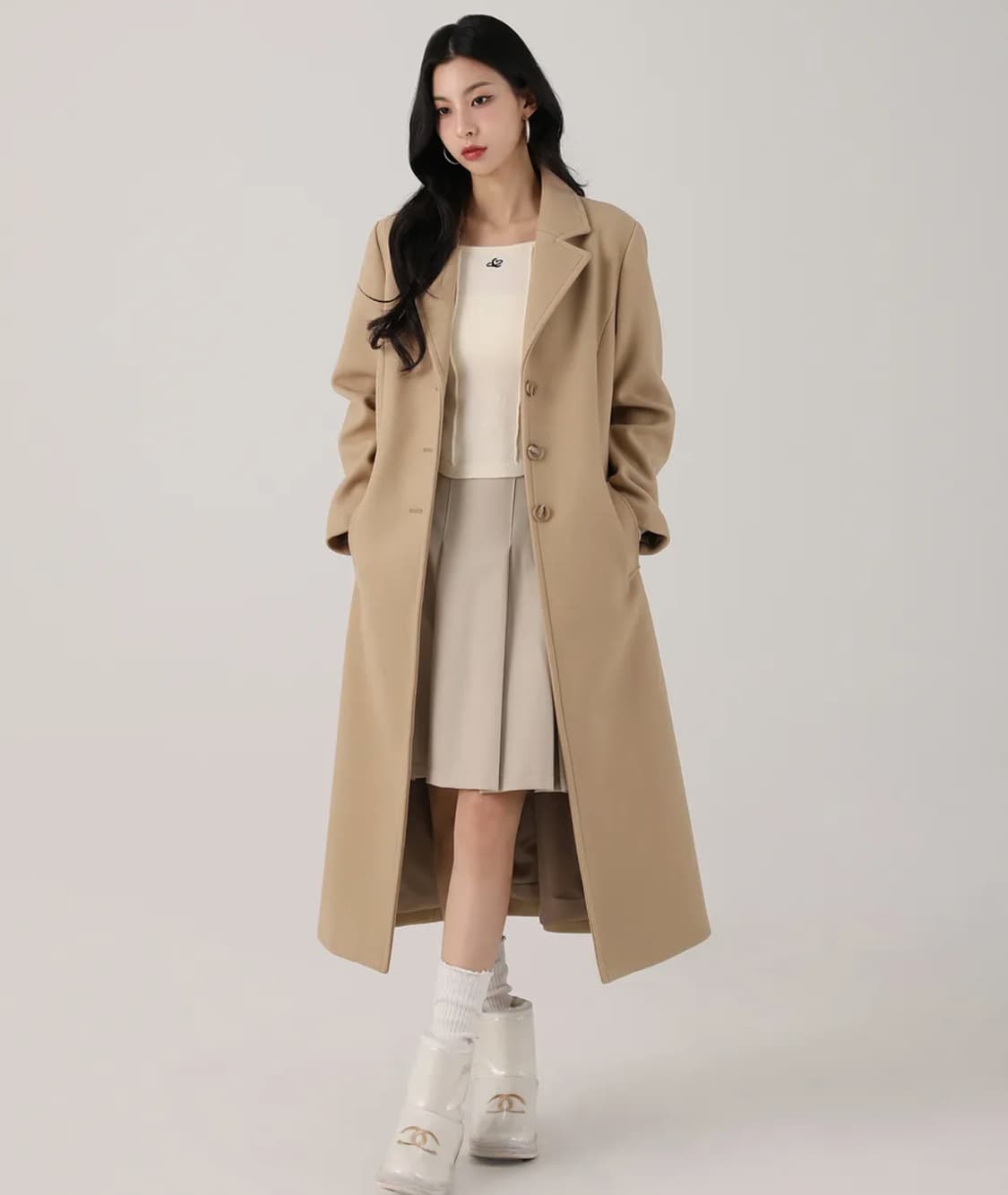 Amelia Classic Single Coat 어반드레스 롱코트 상품이미지2