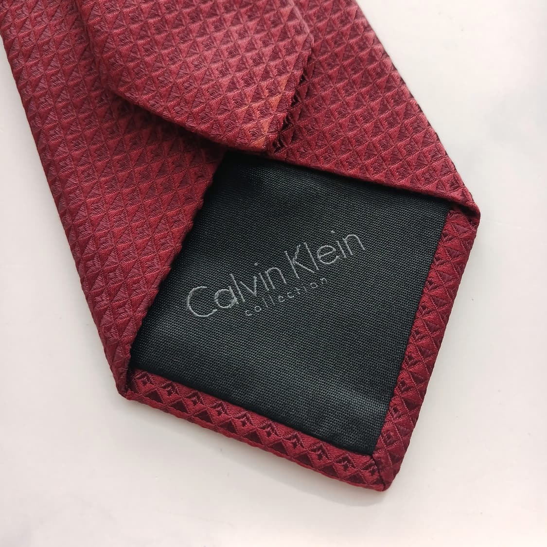 캘빈클라인 실크 버건디 자카드 넥타이 8.5cm 새상품 A18523
 상품이미지6