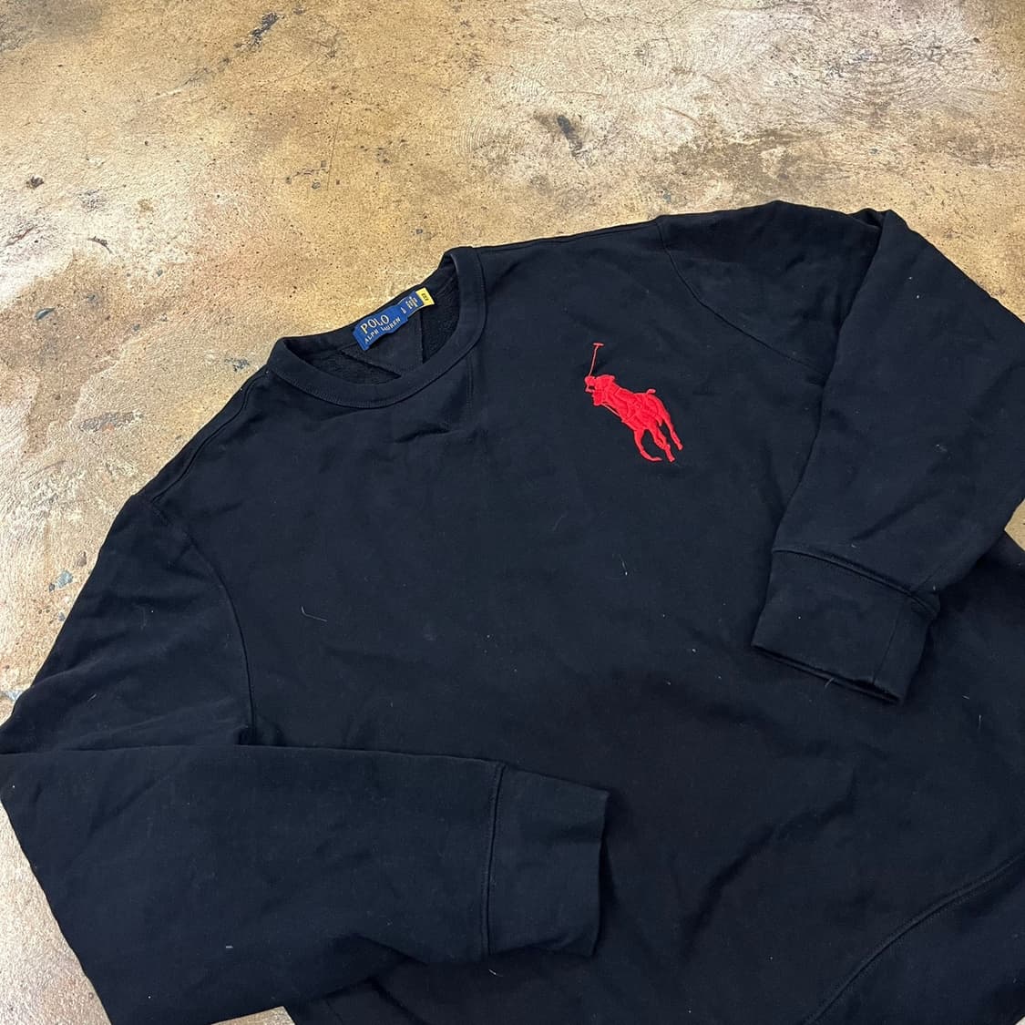 폴로 랄프로렌 검빨 블랙 레드 빅포니 맨투맨  상품이미지1