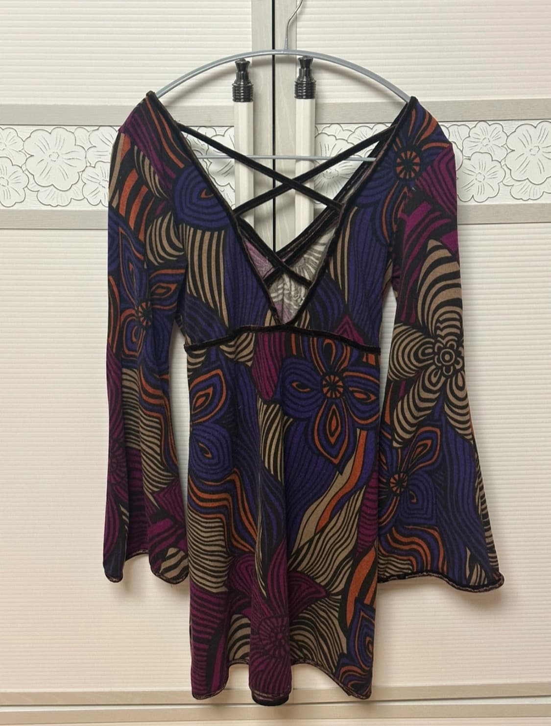 쉬이즈미애 플리마켓 빈티지 오리엔탈 페이즐리 백스트랩 미니 원피스 상품이미지2