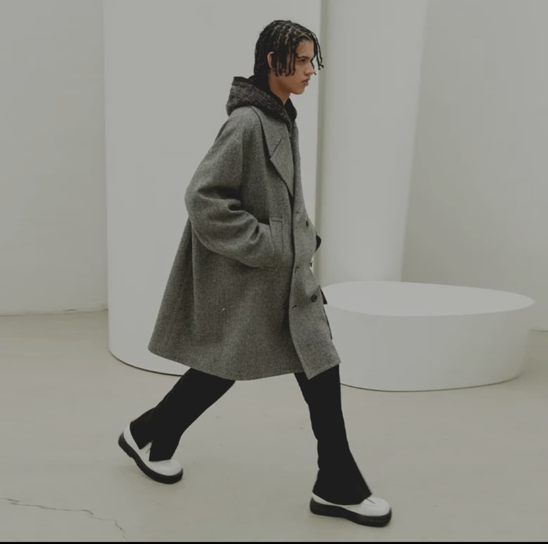 앤더슨벨 헤링본 더블 코트 L사이즈 오버핏 상품이미지7