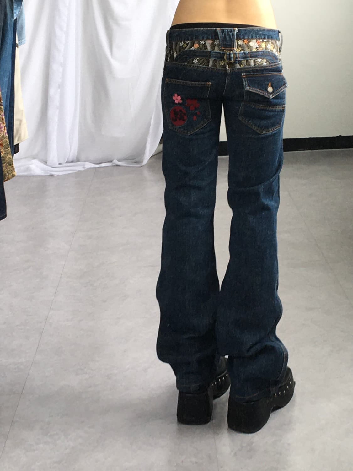 Oriental mood pocket denim pants 상품이미지2