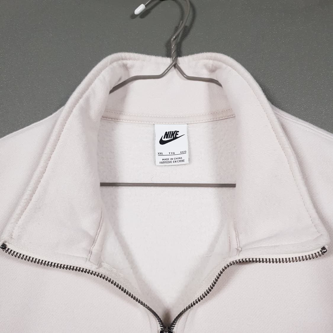 2XL (110) 나이키 솔로 스우시 쿼터집 탑 하프집업 맨투맨 본화이트 상품이미지7