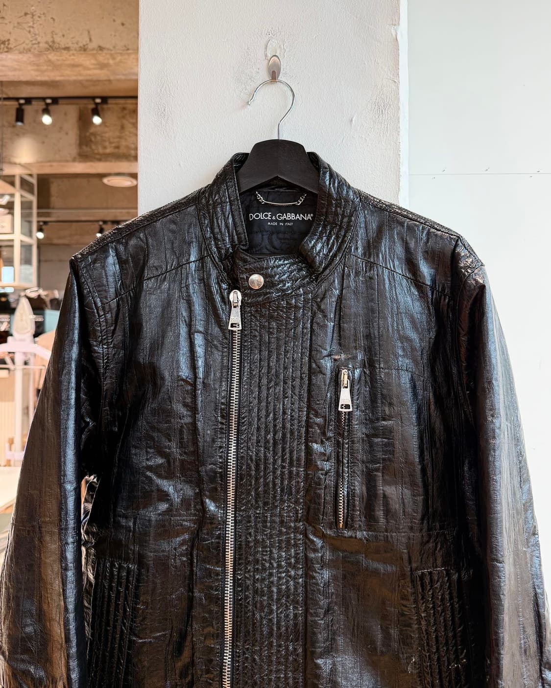 돌체앤가바나 블랙 일 스킨 바이커 자켓  상품이미지3