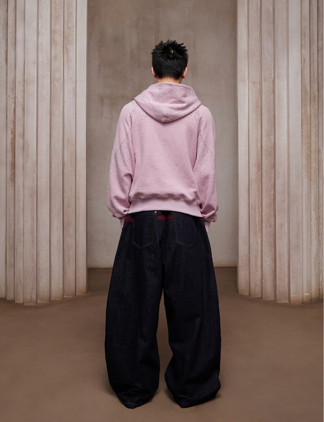 비액세스 빈티지그래픽 핑크 후드집업  상품이미지5