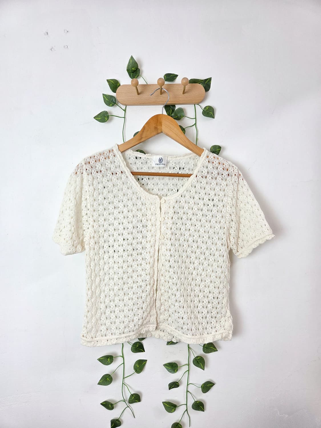 크로쉐 반팔 가디건 상품이미지1