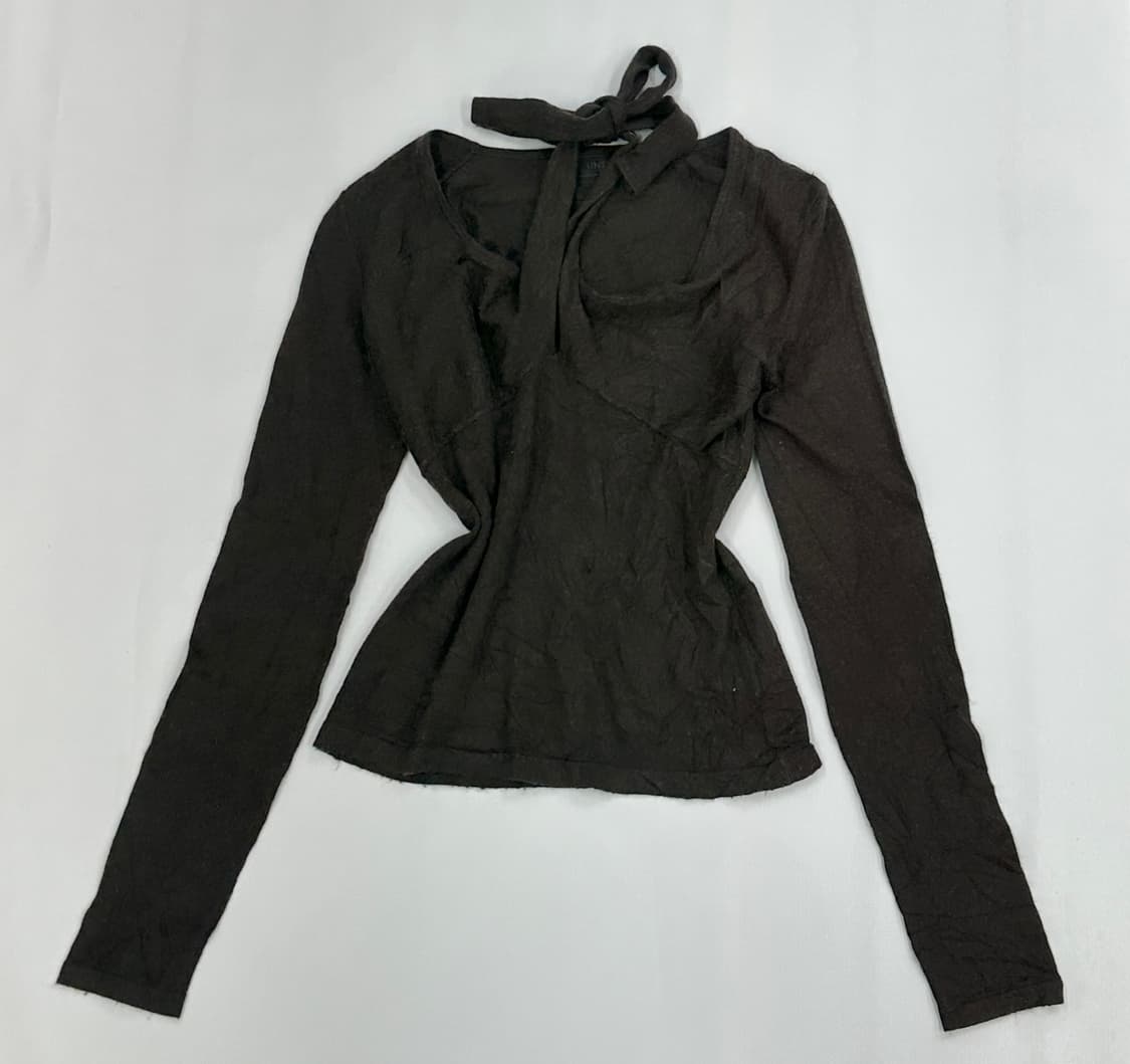 🪶하구미의 에스닉 홀터넥 코디세트🪶 니트 블라우스 그런지 히피 히피 상품이미지5