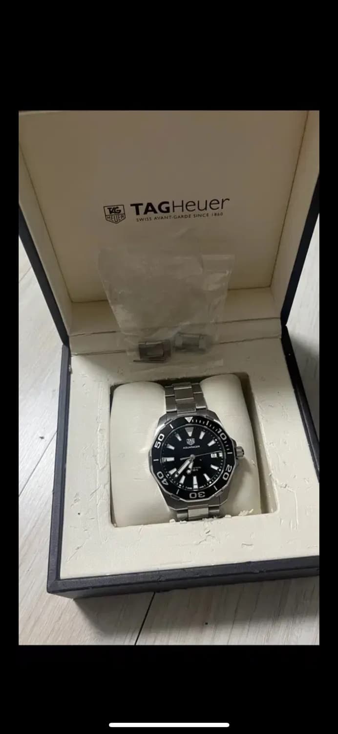 태그호이어 아쿠아레이서 블랙 스틸 시계 쿼츠 풀박스41mm 상품이미지1