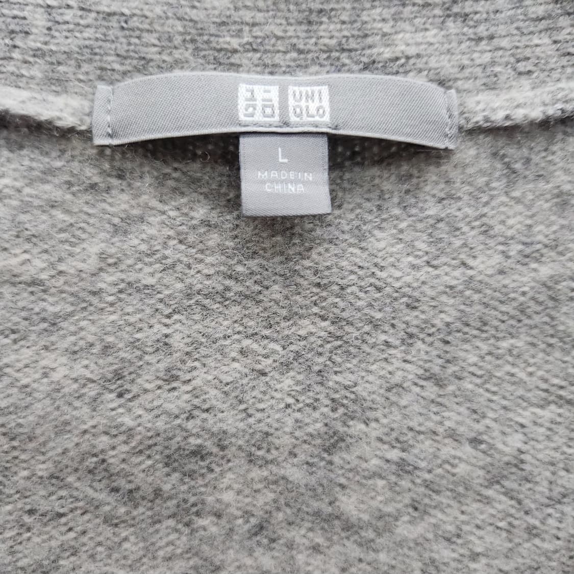 유니클로 퓨어울 니트 가디건 L(S~M) 상품이미지5