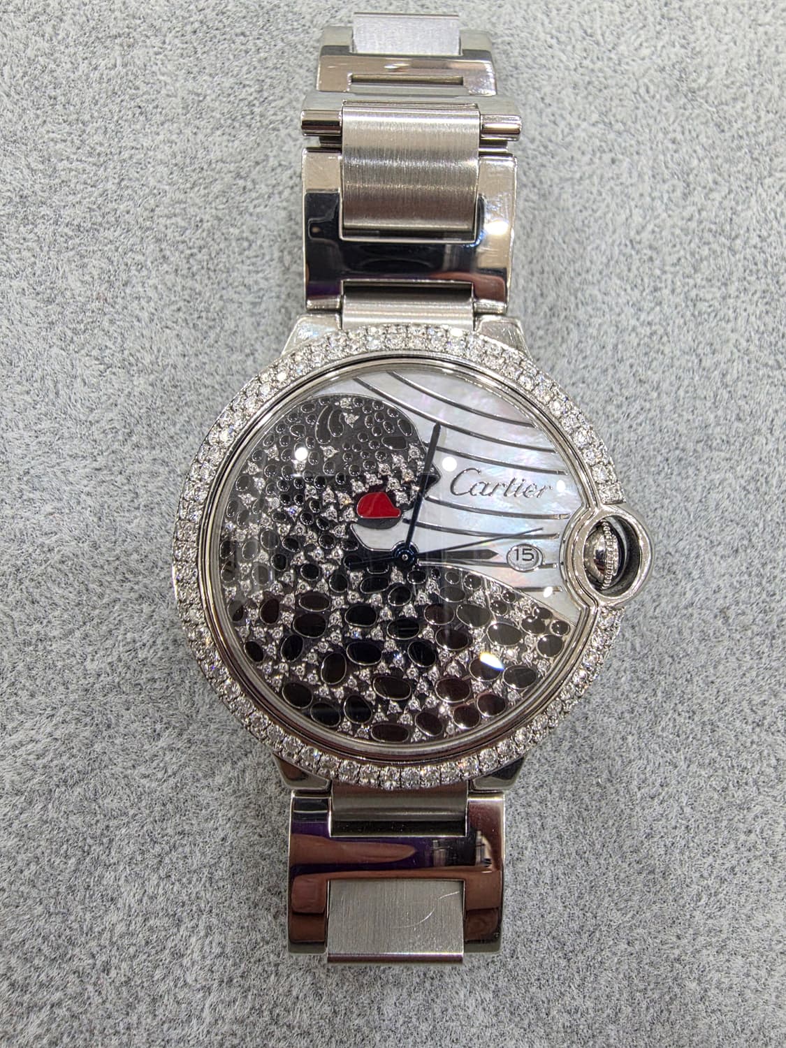 까르띠에 발롱블루 스틸 다이아 시계 정품 상품이미지2