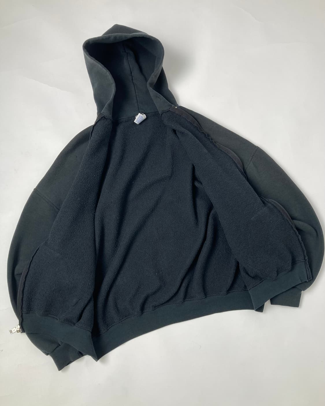 90s Russell Zip Up Hoodie (black) 상품이미지7