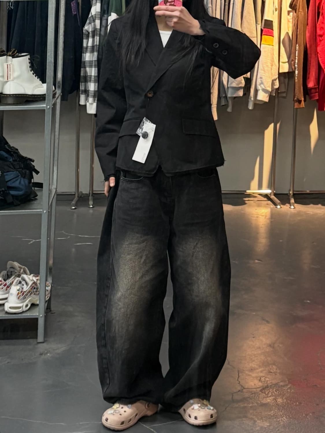 마뗑킴 로우 커팅 숏 라인 자켓 A3333 상품이미지1