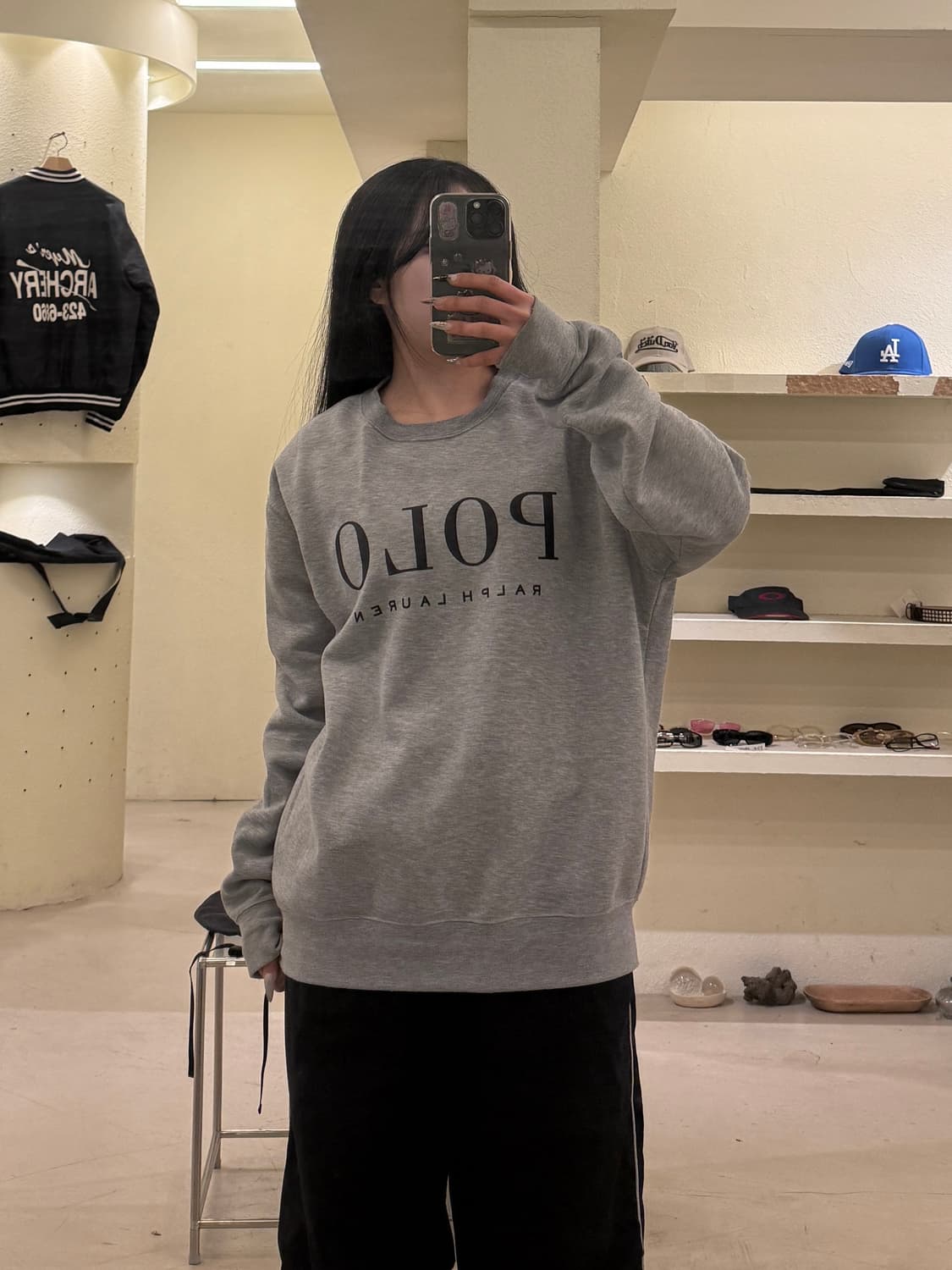 폴로 랄프로렌 신형 빅로고 그레이 맨투맨 U734 상품이미지1