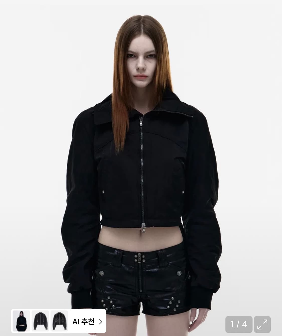 Op. 03 VELOCITY CROP MA-1 BLACK 상품이미지1