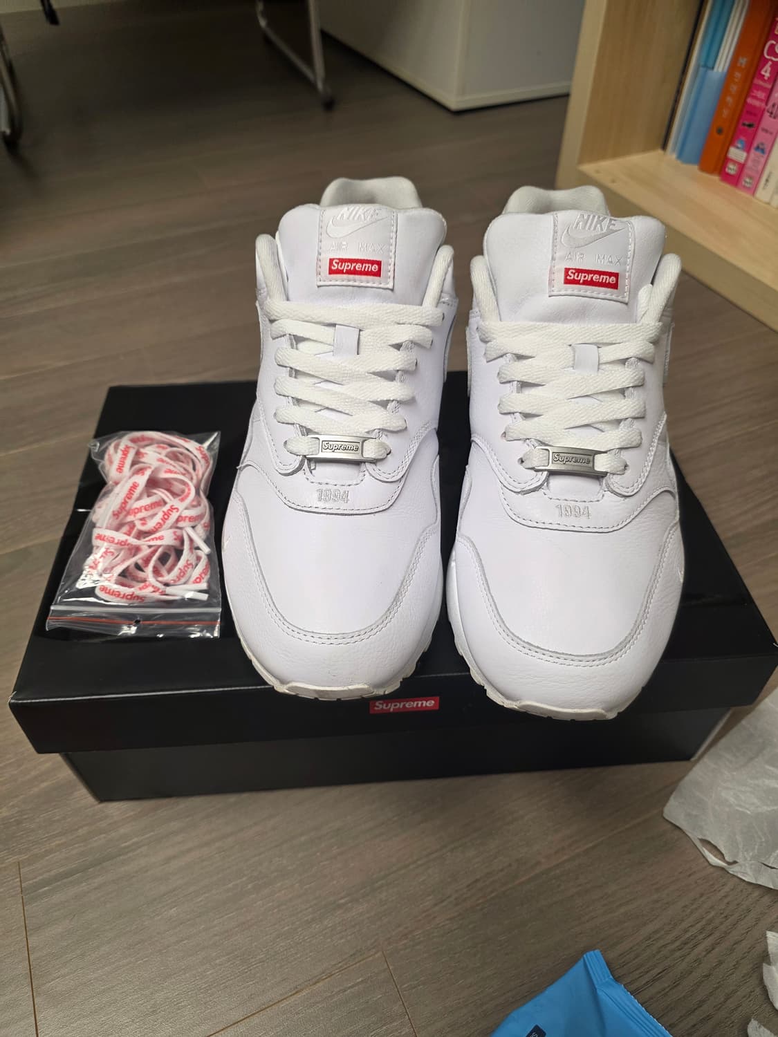 나이키 에어맥스 1 x 슈프림 흰색 280mm 상품이미지5