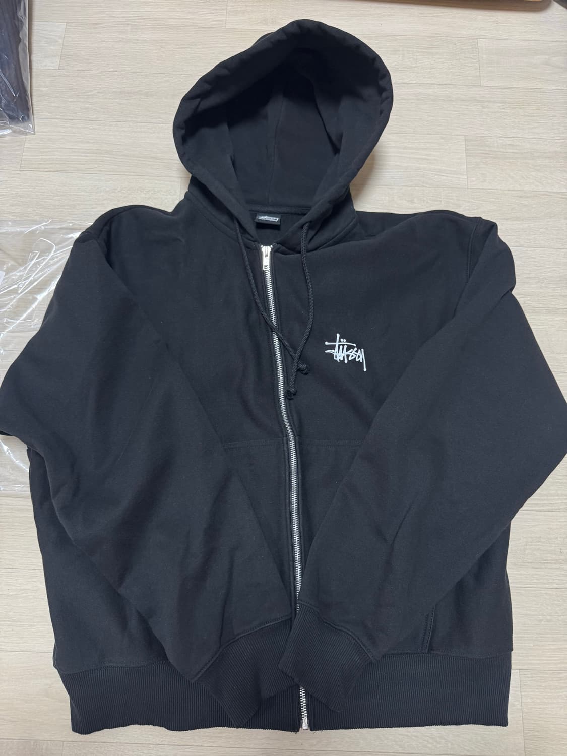 [L] 스투시 빅 앤 미티 집 후드집업 블랙 상품이미지2