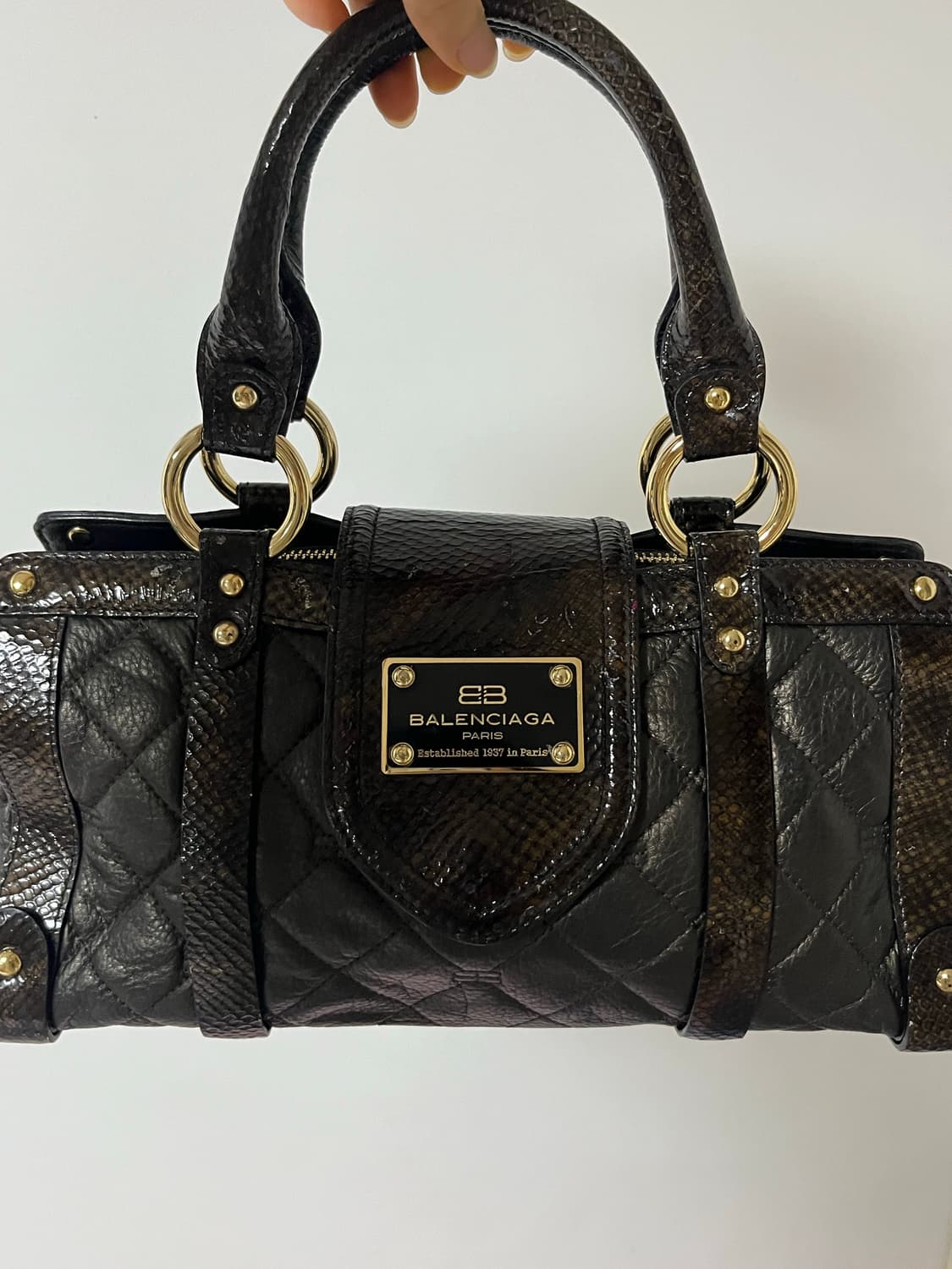 발렌시아가 뱀피 가방 상품이미지1